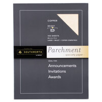 Southworth P894CK336 8 1/2 inch x 11 inch Copper Pack of 24# Parchment Specialty Paper - 100 Sheets