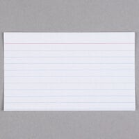 Universal UNV47215 3" x 5" White Ruled Index Cards - 500/Pack