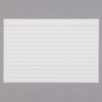 Universal UNV47230 4 inch x 6 inch White Ruled Index Cards - 100/Pack