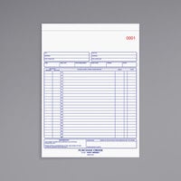Rediform Office 1L146 8 1/2" x 11" 2-Part Carbonless Purchase Order Book with 50 Sheets