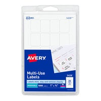 Avery® 5428 1" x 3/4" White Rectangular Removable Write-On / Printable Labels