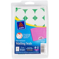 Avery® 5248 1 inch Clear Round Write-On / Printable Mailing Seals - 480/Pack