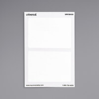 Universal UNV39101 2 1/4 inch x 3 1/2 inch White Plain Write-On Self-Adhesive Name Badge - 100/Pack