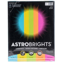 Astrobrights 99904 8 1/2 inch x 11 inch Bright Assorted Pack of 65# Smooth Color Paper Cardstock - 250 Sheets