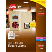 Avery® 22805 Easy Peel 1 1 /2 inch x 1 1/2 inch White Square Print-to-the-Edge Labels - 600/Pack