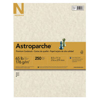 Neenah 26428 Astroparche 8 1/2 inch x 11 inch Natural Pack of 65# Specialty Paper Cardstock - 250 Sheets