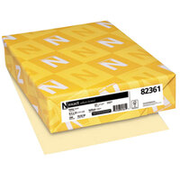 Neenah 82361 Exact 8 1/2 inch x 11 inch Ivory Pack of 67# Vellum Paper Cover Stock - 250 Sheets