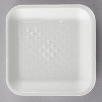 CKF 88101 (#1S) White Foam Meat Tray 5 1/4 inch x 5 1/4 inch x 1/2 inch - 1000/Case
