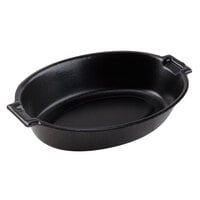 Dart 8CDBQR Quiet Classic 8 oz. Black Laminated Oval Foam Casserole Dish - 125/Pack