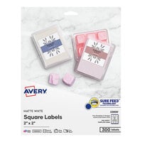 Avery® 22806 Easy Peel 2" x 2" White Square Print-to-the-Edge Labels - 300/Pack