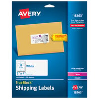 Avery® 18163 TrueBlock 2 inch x 4 inch White Shipping Labels - 100/Pack