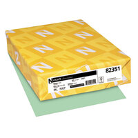 Neenah 82351 Exact 8 1/2 inch x 11 inch Green Pack of 67# Vellum Paper Cover Stock - 250 Sheets