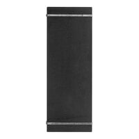 Choice 4 1/2" x 12 1/2" Black Wood Color Menu Holder / Presenter with Straps