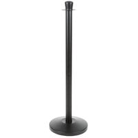 Lancaster Table & Seating Black 40" Crown Top Rope-Style Crowd Control / Guidance Stanchion