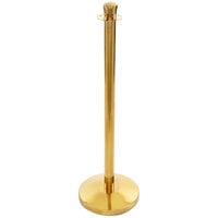 Lancaster Table & Seating Gold 40" Rope-Style Crowd Control / Guidance Stanchion