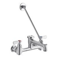 Regency Wall-Mounted Mop Sink Faucet with 6 1/2" Spout, 8" Centers, and Vacuum Breaker