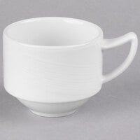 Syracuse China 987659364 Silk 8.5 oz. Royal Rideau White Porcelain Stacking Cup - 36/Case