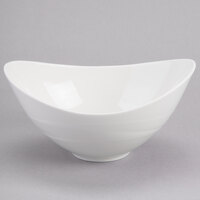 Syracuse China 987659320 Silk 39.5 oz. Oval Royal Rideau White Porcelain Bowl - 12/Case