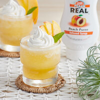 Real 16.9 fl. oz. Peach Puree Infused Syrup
