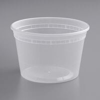 ChoiceHD 16 oz. Microwavable Translucent Plastic Deli Container - 48/Pack