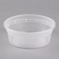 ChoiceHD 8 oz. Microwavable Translucent Plastic Deli Container - 48/Pack
