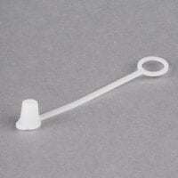 Tablecraft C100TC White Squeeze Bottle Tethered Caps - 12/Pack