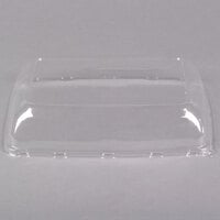 Sabert 5608 Mozaik 8 inch x 11 inch Clear Plastic Platter / Catering Tray High Dome Lid - 72/Case