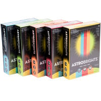 Astrobrights 22999 8 1/2 inch x 11 inch Assorted Case of 24# Smooth Color Copy Paper - 2500 Sheets