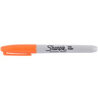 Sharpie 30006 Orange Fine Point Permanent Marker - 12/Box