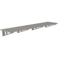 Advance Tabco DT21-10 21 inch x 120 inch Heavy-Duty Slotted Stainless Steel Wall Shelf