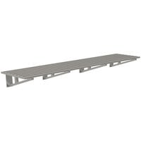 Advance Tabco DT21-12 21 inch x 144 inch Heavy-Duty Slotted Stainless Steel Wall Shelf