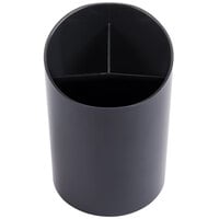 Universal UNV08108 4 1/4 inch x 5 3/4 inch Black Plastic Recycled Big Pencil Cup