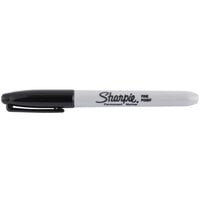 Sharpie 30001 Black Fine Point Permanent Marker - 12/Box