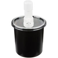 Cambro 1.7 Qt. Black Insulated ColdFest Condiment Dispenser Kit with Fixed Nozzle Pump and Cover