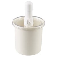 Cambro 1.7 Qt. White Insulated ColdFest Condiment Dispenser Kit with Fixed Nozzle Pump and Cover