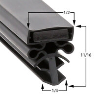 Traulsen 341-41448-02 Equivalent Magnetic Door Gasket - 22 1/2 inch x 59 1/2 inch