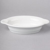 Fiesta® Dinnerware from Steelite International HL587100 White 13 oz. Oval China Baker / Casserole Dish - 4/Case