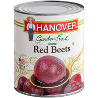 Hanover Whole Red Beets #10 Can - 6/Case