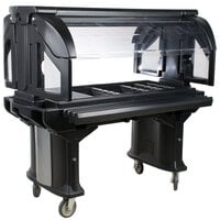 Cambro VBR5110 Black 5' Versa Food / Salad Bar with Standard Casters