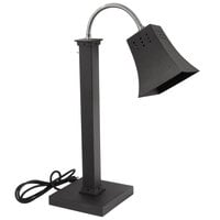 Eastern Tabletop 9671MB Single Arm Black Steel Freestanding Heat Lamp with Square Shade and Adjustable Neck