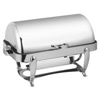 Eastern Tabletop 3114 Park Avenue 8 Qt. Rectangular Stainless Steel Roll Top Induction / Traditional Chafer