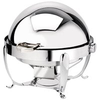 Eastern Tabletop 3118 Park Avenue 8 Qt. Round Stainless Steel Roll Top Induction / Traditional Chafer