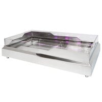 Eastern Tabletop RB3620 36 1/2 inch x 20 3/4 inch x 5 inch Rectangular Stainless Steel Raw Bar with Wave Design