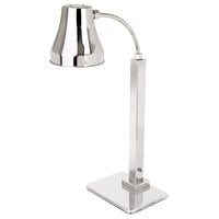 Eastern Tabletop 9651 Single Arm Stainless Steel Freestanding Heat Lamp with Round Shade and Adjustable Neck