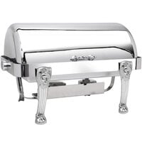 Eastern Tabletop 3114LH-SS Lionhead 8 Qt. Rectangular Stainless Steel Roll Top Induction / Traditional Chafer