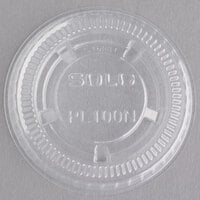 Solo PL100N Small Clear Plastic Souffle / Cup Lid - 2500/Case