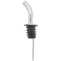 Choice Angled Stainless Steel Liquor Speed Pourer   - 12/Pack