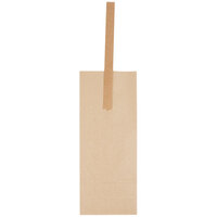 1 Bottle Customizable Kraft Paper Wine Bag with Handle - 25/Pack