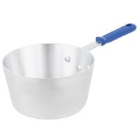 Vollrath 434212 Wear-Ever 2.75 Qt. Tapered Aluminum Sauce Pan with Blue Silicone Cool Handle