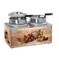 Nemco 6510-D7P Double Well 7 Qt. Soup Warmer - Single Thermostat